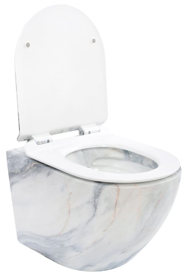 SEINÄLLE RIPUSTETTAVA WC-KULHO CARLOS OHUT REUNATON GRANIITTIMATTA