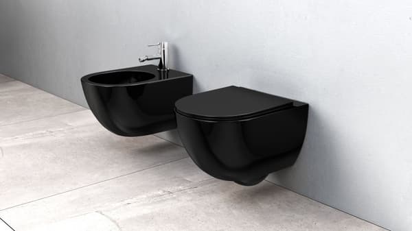 SALE CARLO MINI NAUHATON TASAINEN WC-KULHO MUSTA