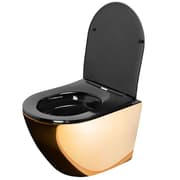 CARLO MINI FLAD GULD/SORT UNDERMONTERET TOILETSKÅL