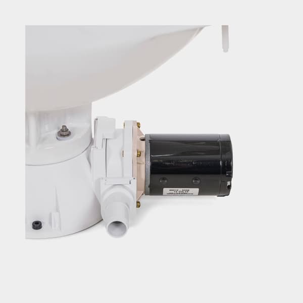 Elektrisk båttoalett Jabsco Quiet Flush E2 Comfort SoftClose, 12 V, för sjövattenfyllning + pump