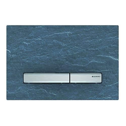 Geberit kontrollplatta - Chrome-Slate Mustang - Dubbelspolmekanism - Sigma 50