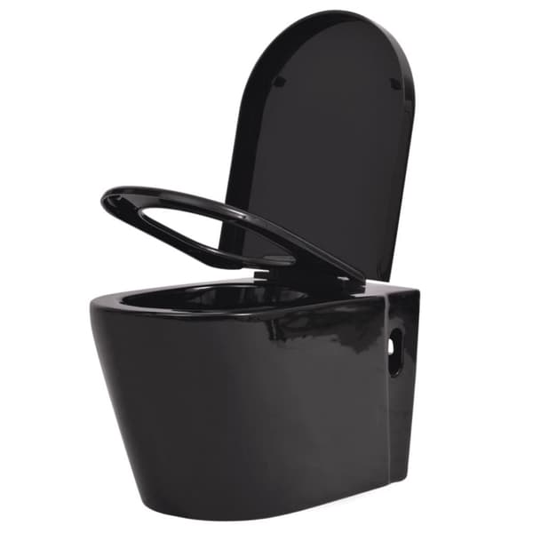 Seinäkiinnitettävä WC Keraaminen Musta