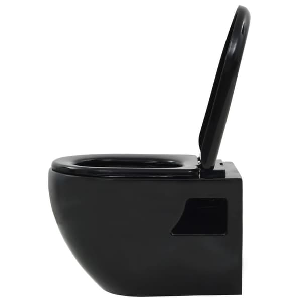 væghængt toilet keramisk sort