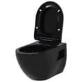 Miniatyrbillede 2 af 9: væghængt toilet keramisk sort