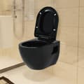 Miniatyrbillede 1 af 9: væghængt toilet keramisk sort