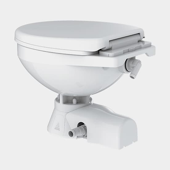Elektrisk båttoalett SEAFLO Quiet Flush Regular, 24 V, för sjövattenfyllning + pump