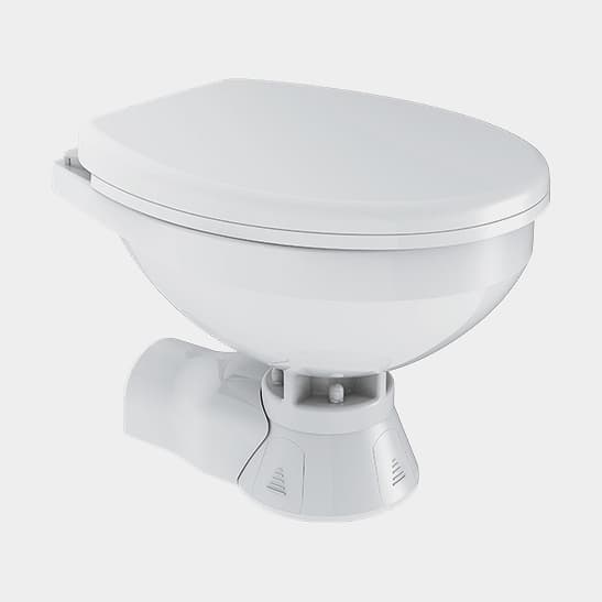 Elektrisk båttoalett SEAFLO Quiet Flush Regular, 24 V, för sjövattenfyllning + pump