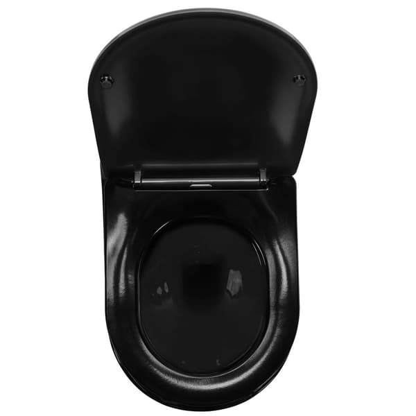 Væghængt toilet Rea CARLO Mini Sort Guld Kant