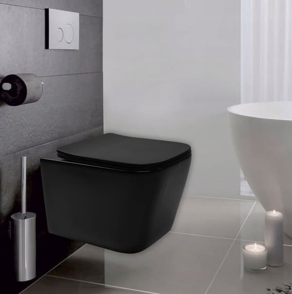 Væghængt toilet Rea Julio Sort Mat