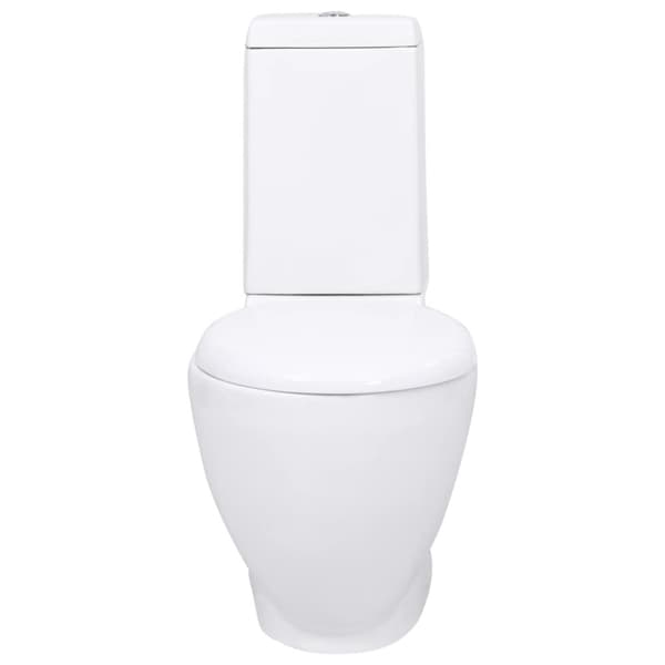 vidaXL keramisk toilet med afløb bagpå hvid -  Toiletter