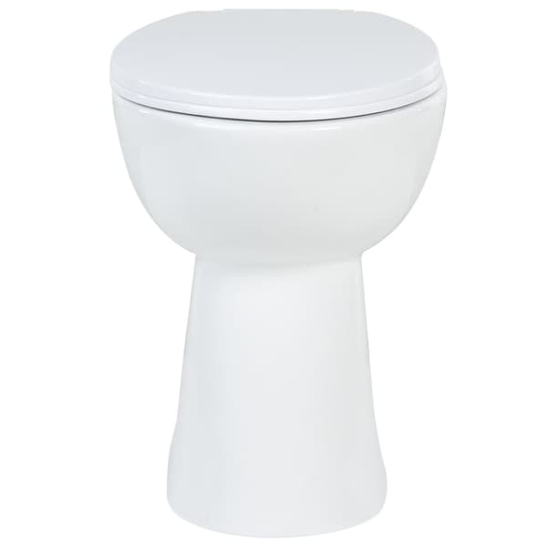vidaXL højt toilet uden kant soft close 7 cm højere keramik hvid -  Toiletter