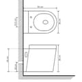 Miniatyrbillede 8 af 8: vidaXL væghængt toilet keramisk hvid -  Toiletter