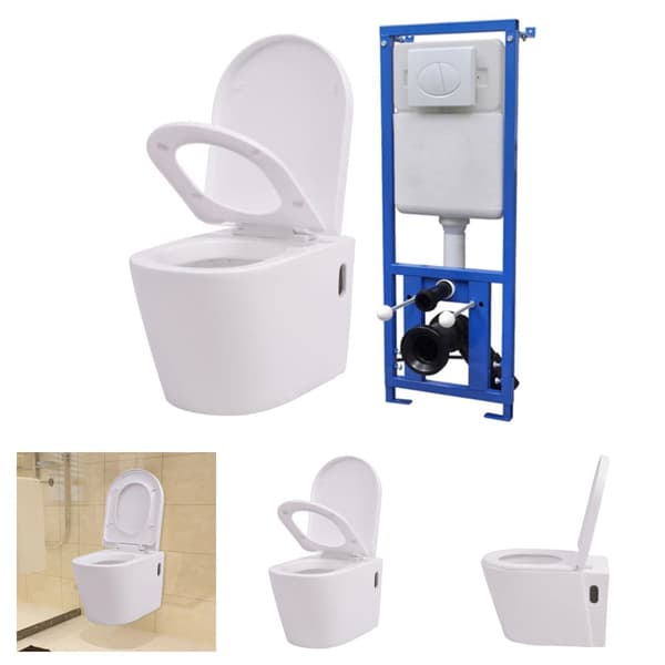 The Living Store væghængt toilet med skjult cisterne keramik hvid -  Toiletter
