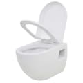 Miniatyrbillede 4 af 11: The Living Store væghængt toilet med skjult cisterne keramik hvid -  Toiletter