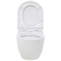 Miniatyrbillede 5 af 11: The Living Store væghængt toilet med skjult cisterne keramik hvid -  Toiletter