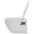 Miniatyrbillede 6 af 11: The Living Store væghængt toilet med skjult cisterne keramik hvid -  Toiletter