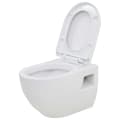 Miniatyrbillede 7 af 11: The Living Store væghængt toilet med skjult cisterne keramik hvid -  Toiletter