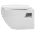 Miniatyrbillede 8 af 11: The Living Store væghængt toilet med skjult cisterne keramik hvid -  Toiletter