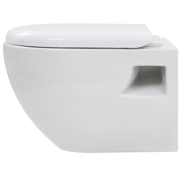 The Living Store væghængt toilet med skjult cisterne keramik hvid -  Toiletter