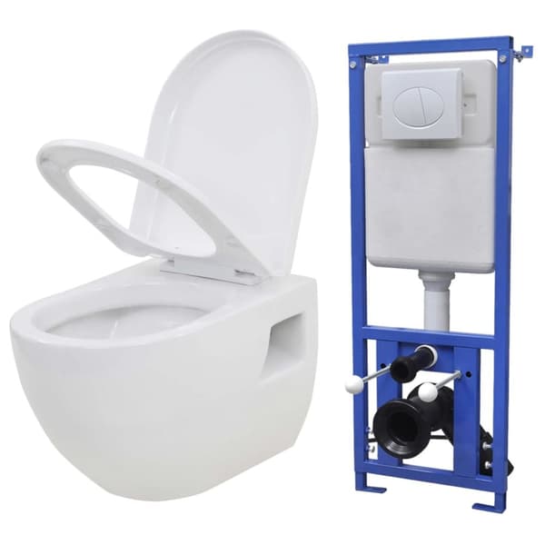 The Living Store væghængt toilet med skjult cisterne keramik hvid -  Toiletter