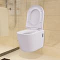 Miniatyrbillede 3 af 11: Toiletter - Living væghængt toilet med skjult cisterne keramik hvid