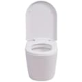 Miniatyrbillede 6 af 11: Toiletter - Living væghængt toilet med skjult cisterne keramik hvid