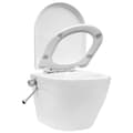 Miniatyrbillede 6 af 11: Væghængt toilet uden kant og med skjult cisterne keramik hvid - Væghængt Toilet - Væghængte Toiletter - Home & Living