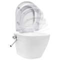 Miniatyrbillede 7 af 11: Væghængt toilet uden kant og med skjult cisterne keramik hvid - Væghængt Toilet - Væghængte Toiletter - Home & Living