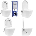 Miniatyrbillede 1 af 11: Væghængt toilet uden kant og med skjult cisterne keramik hvid - Væghængt Toilet - Væghængte Toiletter - Home & Living