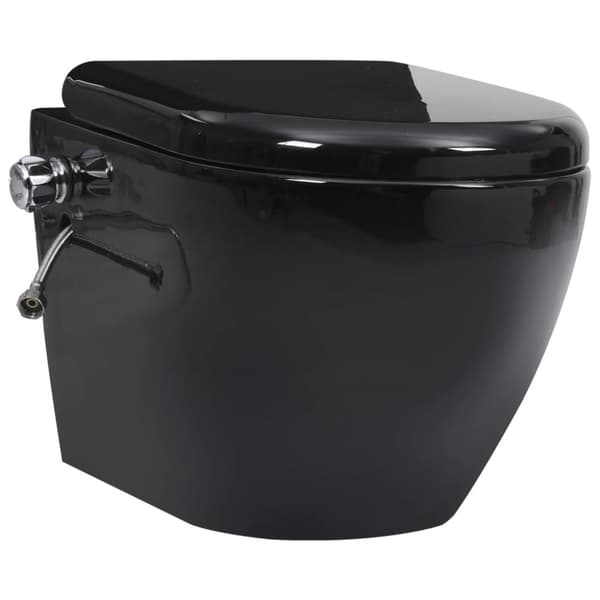 Vägghängd toalett kantlös med dold cistern keramik svart - Vägghängd Toalett - Vägghängda Toaletter - Home & Living