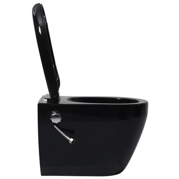 Vägghängd toalett kantlös med dold cistern keramik svart - Vägghängd Toalett - Vägghängda Toaletter - Home & Living
