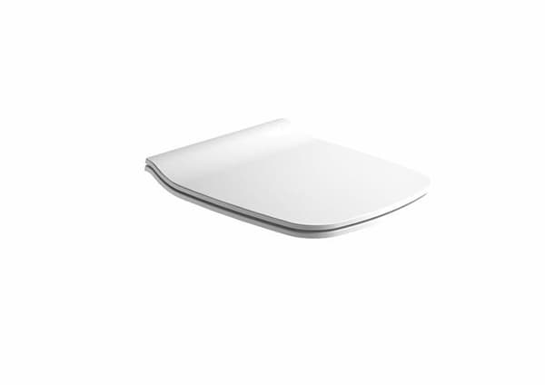 Gala - G5132701 - Slim dämpad toalettsits Street Square Collection, vit finish (ref 51327), urea, 37,5 x 6 x 45 cm