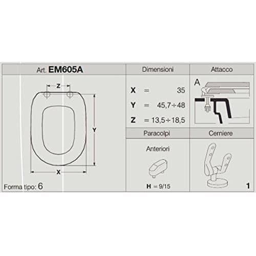 Sì Sedileria Igienica Ja sedileria toalett CESAME-syntes Dedikerad toalettsits - Cesame Sintesi