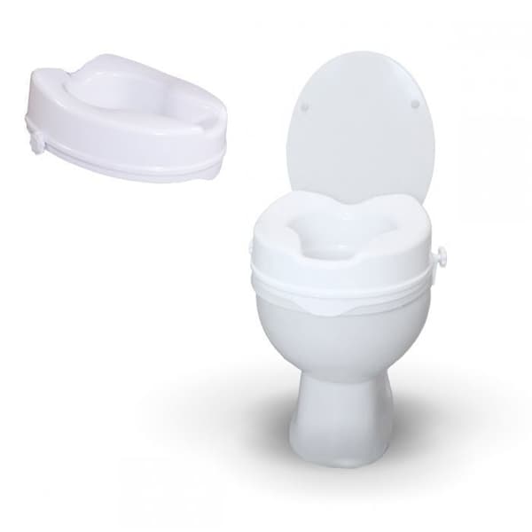 Rehausseur WC vuxen Mobiclinic WC lyft 10 cm Höjd toalett utan lock För toalettstol 160 kg Vit Titán
