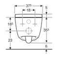 Miniatyrbilde 6 av 11: Geberit AquaClean Alba Dusjtoalett vegghengt
