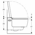 Miniatyrbilde 4 av 4: Geberit AquaClean Mera Comfort Dusjtoalett - vegghengt