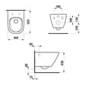 Miniatyrbilde 3 av 11: Laufen Lua Rimless Vegghengt toalett