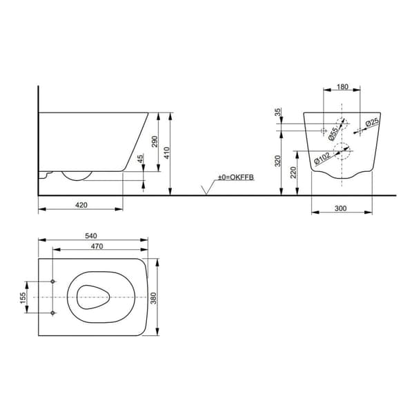 Toto SP Rimless & Tornado Flush Veggskål uten toalettsete