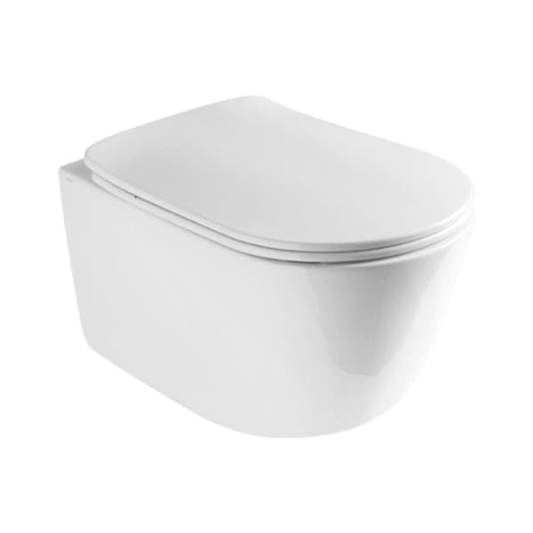Alterna U FLUSH Rimless Veggskål uten toalettsete Hvit
