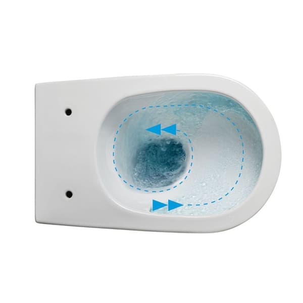 Alterna U FLUSH Rimless Veggskål uten toalettsete