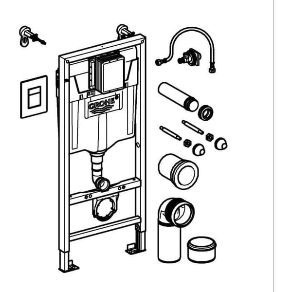 Solido pack 3 i 1 för WC - Installationshöjd 1,13m - GROHE - 38811KF0