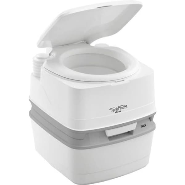 Bärbar kemisk toalett - THETFORD - Porta Potti Qube PP 165 - Kapacitet 21L - 15L - Grå