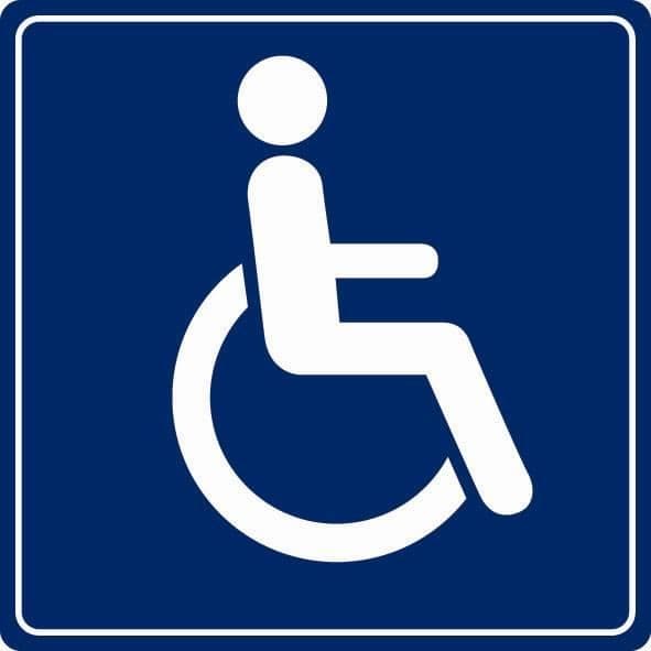 Handikapp-WC-broschyr - Färgplexiglas 90x90mm - 4033969