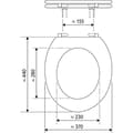 Miniatyrbild 2 av 2: Toalettstolssits - Sanitop-Wingenroth - 40569 0 - Duroplast - Inox gångjärn - Grå