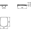 Miniatyrbild 3 av 4: Ideal Standard Original slimmad toalettsits dedikerad Esedra Ny serie långsam stängning - T318101