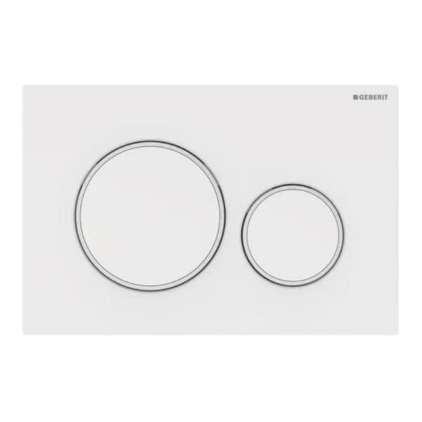 GEBERIT Sigma20 dubbel-touch WC spolplatta: vit, matt vit