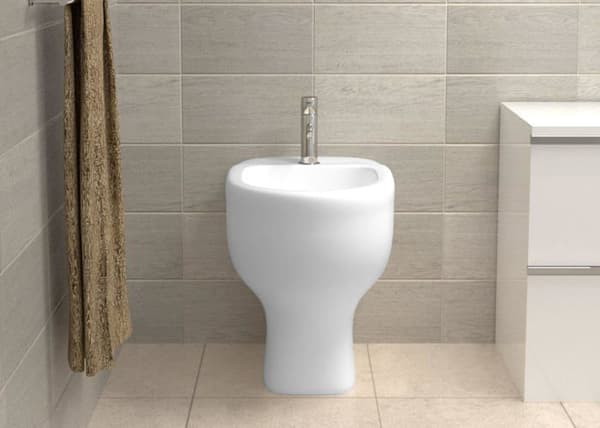 WC - toaletter Fischer - 567570 - WB 2 Fäste för WC och Bidet med golvfäste med vertikala hål, Nickel