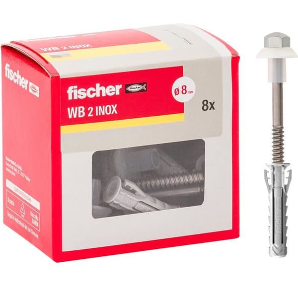 WC - toaletter Fischer - 567570 - WB 2 Fäste för WC och Bidet med golvfäste med vertikala hål, Nickel