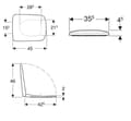 Miniatyrbild 2 av 2: Geberit Selnova Square toalettsits, duroplast, Softclose, vit 500.336.01.1