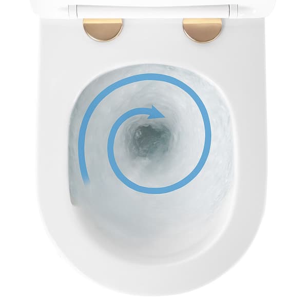 VÆGHÆNGT TOILET REA MINI TORNADO NFQ GULD KANT